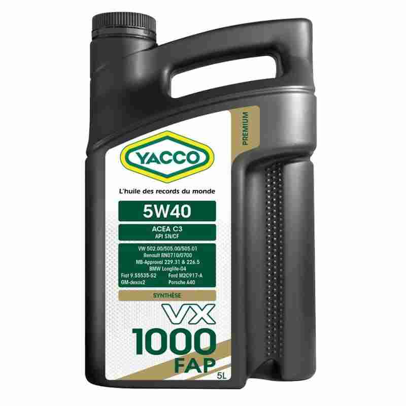 YACCO VX 1000 FAP 5W40 5L | Części samochodowe VAGPARTS.PL