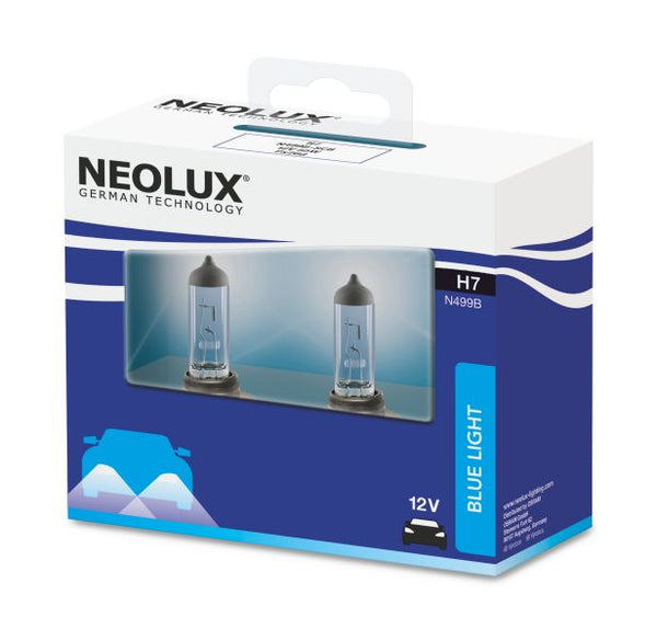 Żarówka NEOLUX (Zestaw 2szt.) H7 12V 55W PX26D Blue Light, niebieska - NEOLUX NLX499B-SCB