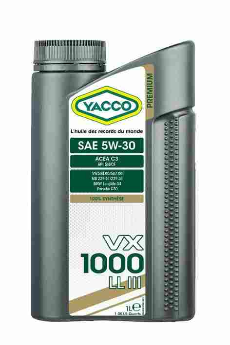 Yacco VX 1000 LL III 5W30 1L | Części samochodowe VAGPARTS.PL