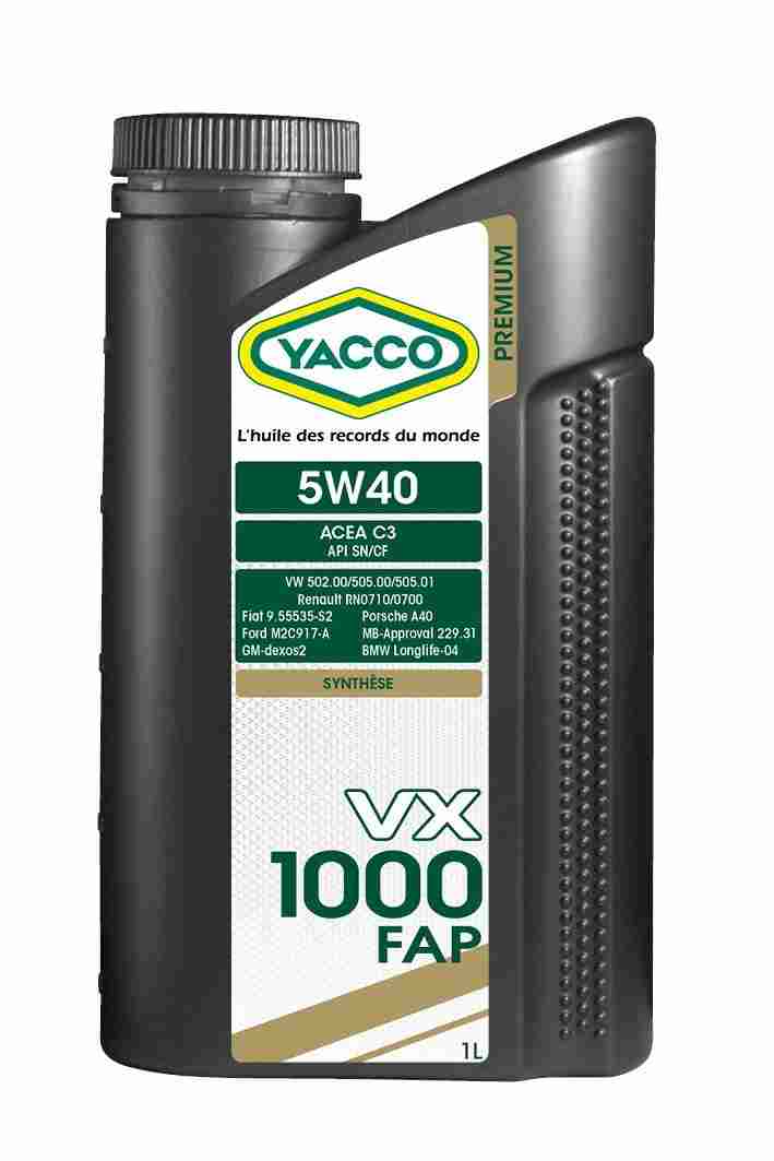 YACCO VX 1000 FAP 5W40 1L | Części samochodowe VAGPARTS.PL
