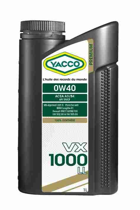 YACCO VX 1000 LL 0W40 1L | Części samochodowe VAGPARTS.PL