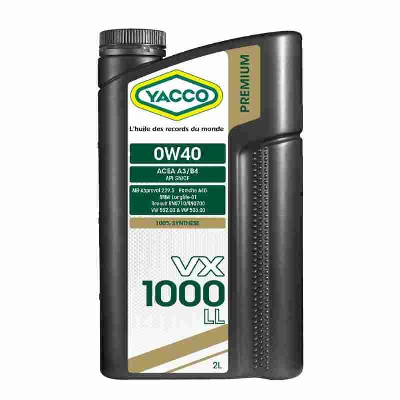 YACCO VX 1000 LL 0W40 2L | Części samochodowe VAGPARTS.PL